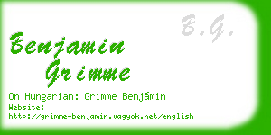 benjamin grimme business card
